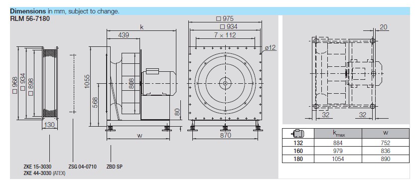 Габаритные размеры Nicotra RLM 56-7180-6D-24 Габаритные размеры Nicotra RLM 56-7180-6D-24